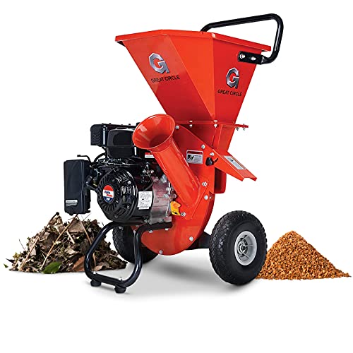 Great Circle USA Heavy Duty Gas Powered Wood Chipper