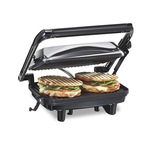 Hamilton Beach 25460A Panini Press Sandwich Maker Medium Stainless Steel